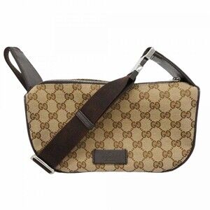 GUCCI Brown Canvas Fanny Pack